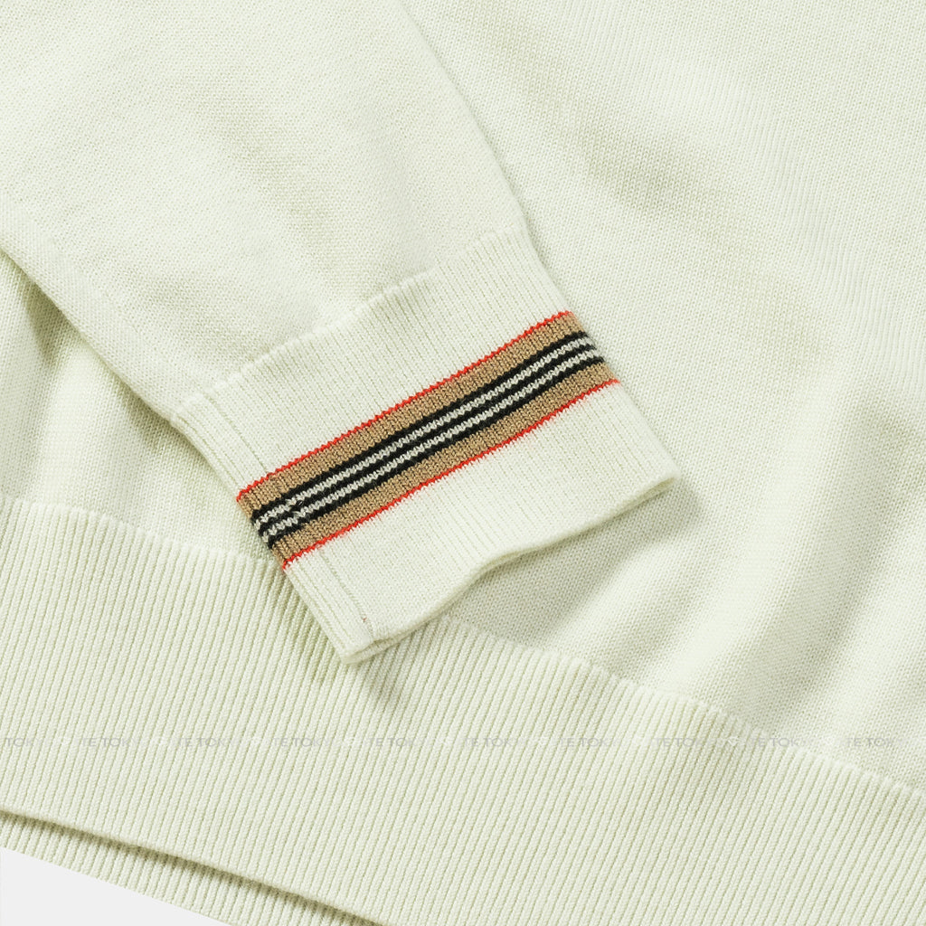 Áo len Burberry 8104406 Paradise Icon Stripe Fine Wool Knit Pistachio