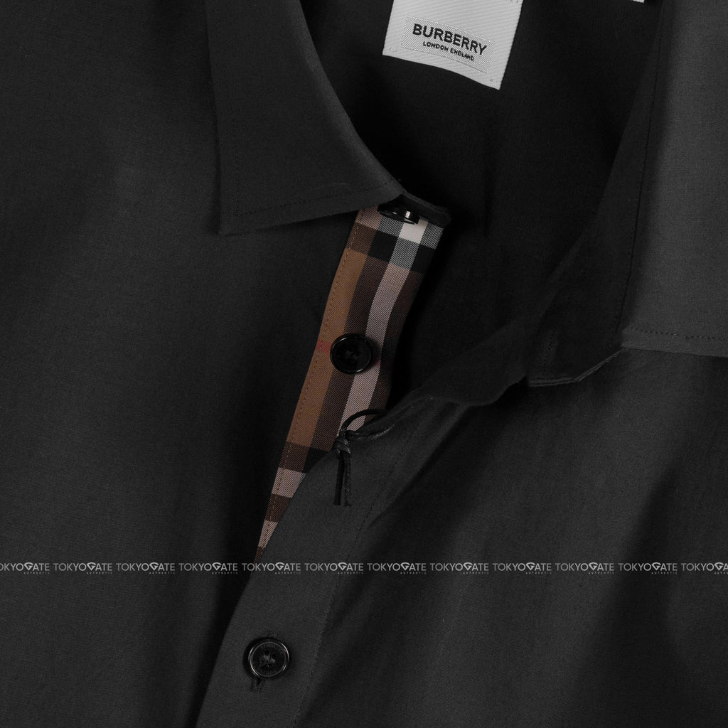 Áo sơ mi Burberry 8084280 Shefford Black Slim Fit
