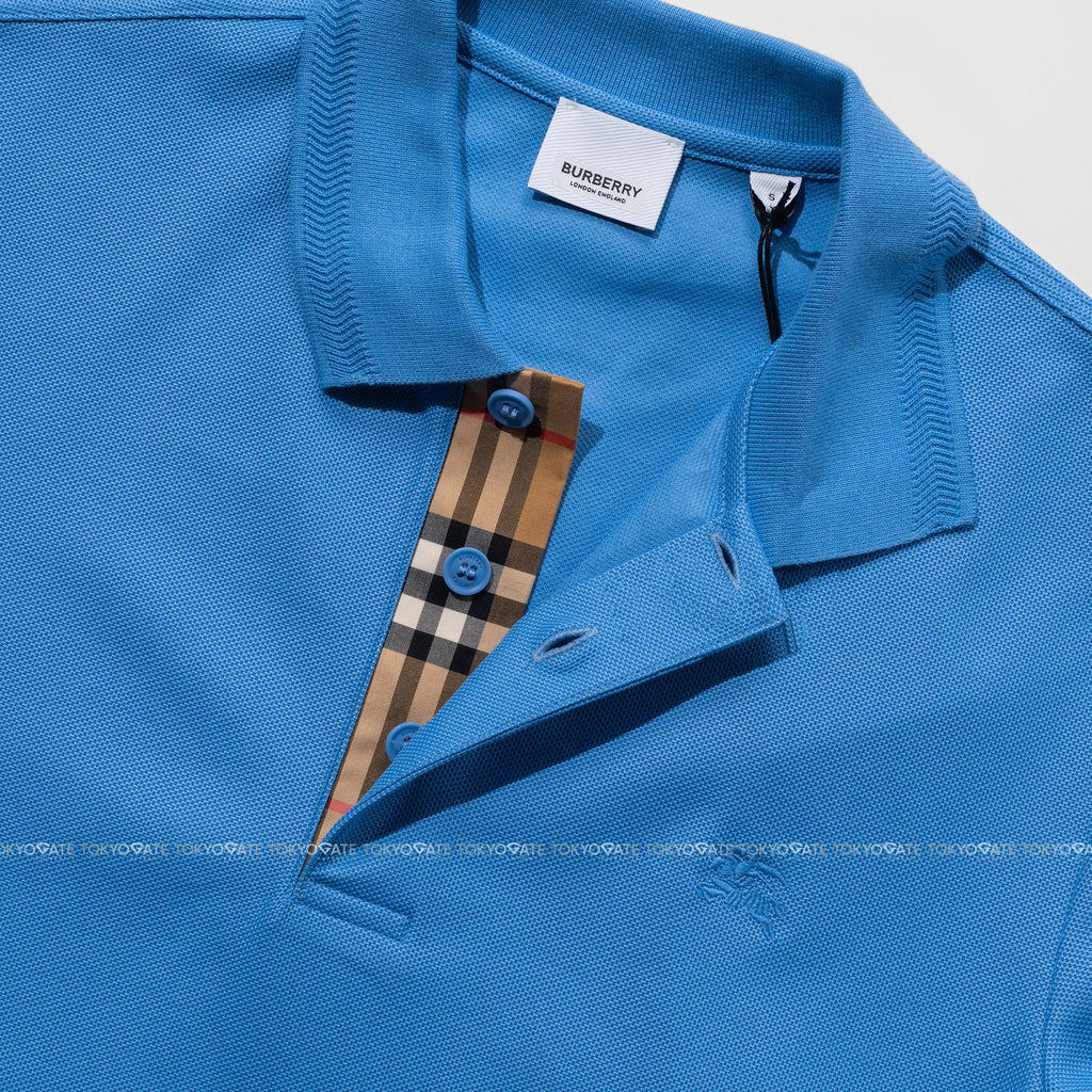 Áo polo Burberry 8075487 Eddie EKD Vivid Cobalt Slim Fit