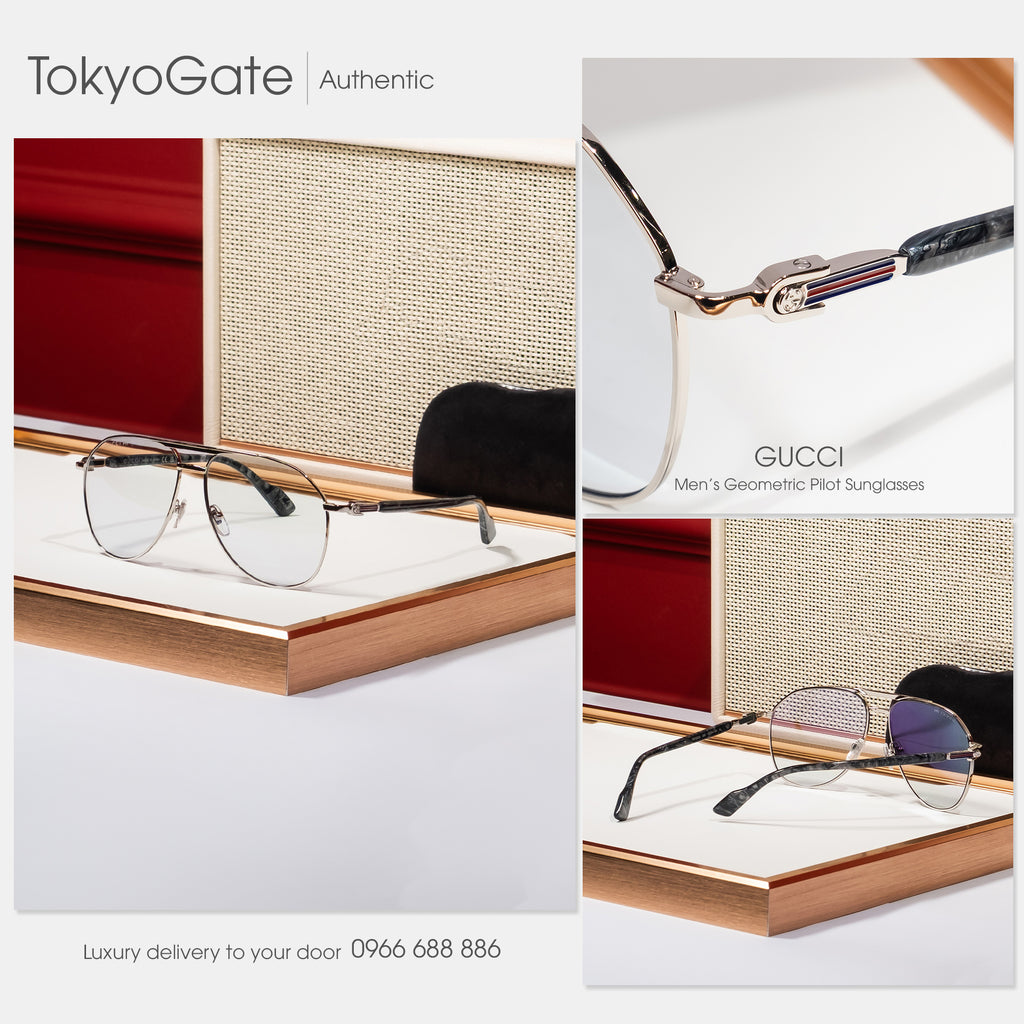 Kính Gucci GG1220S 006 Silver Aviator Sunglasses