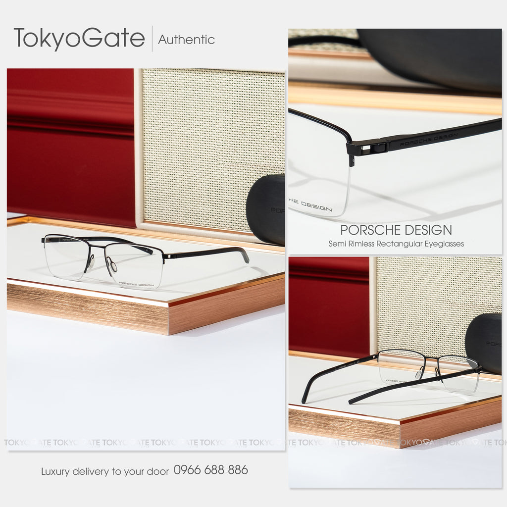 Kính Porsche Design P8757 Rectangular Black Eyeglasses