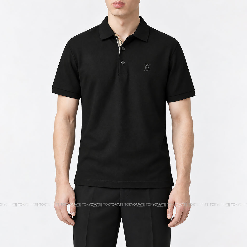 Áo polo Burberry 8014003 Eddie TB Black Slim Fit