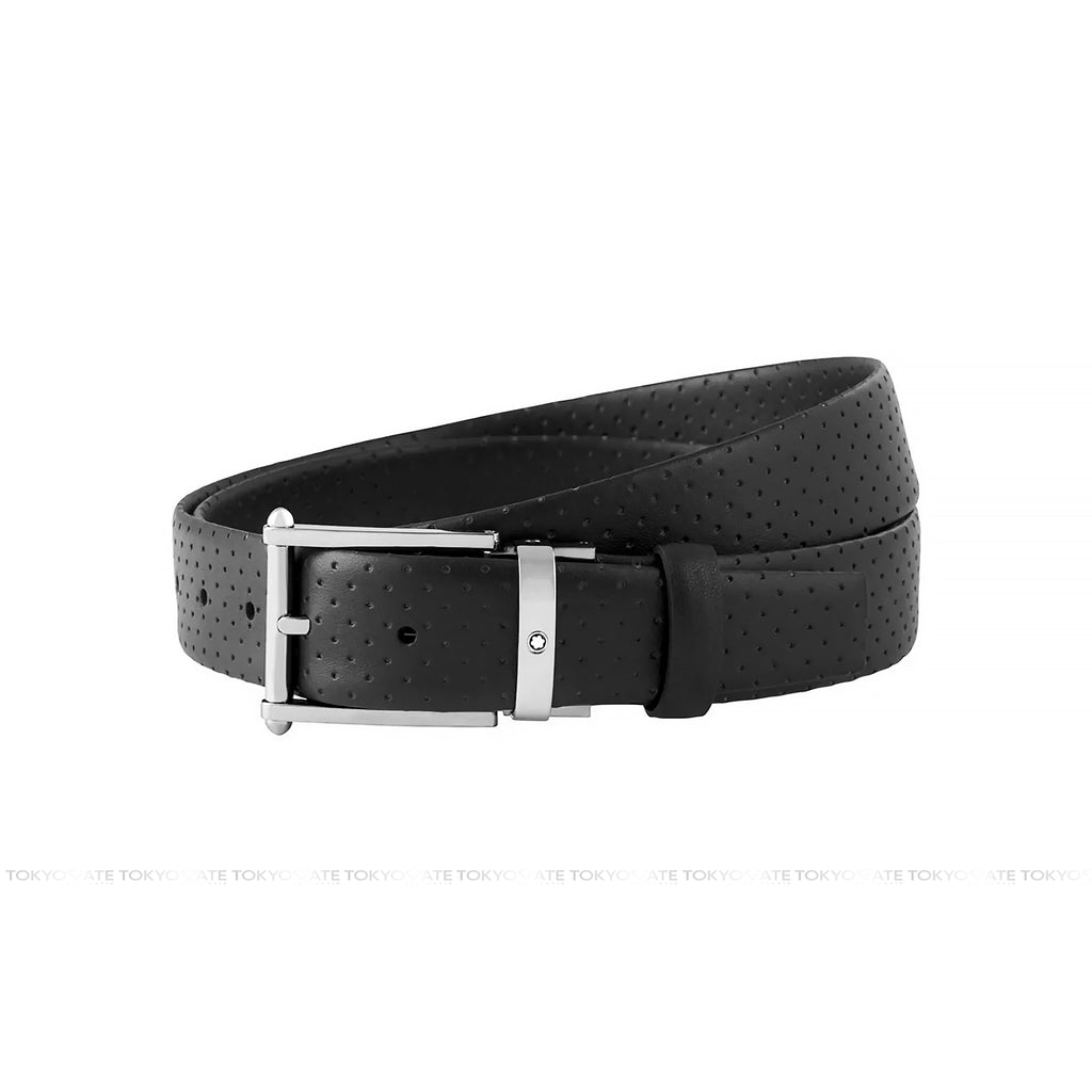 Dây lưng Montblanc MB118769 Contemporary Line Perforated Leather Black