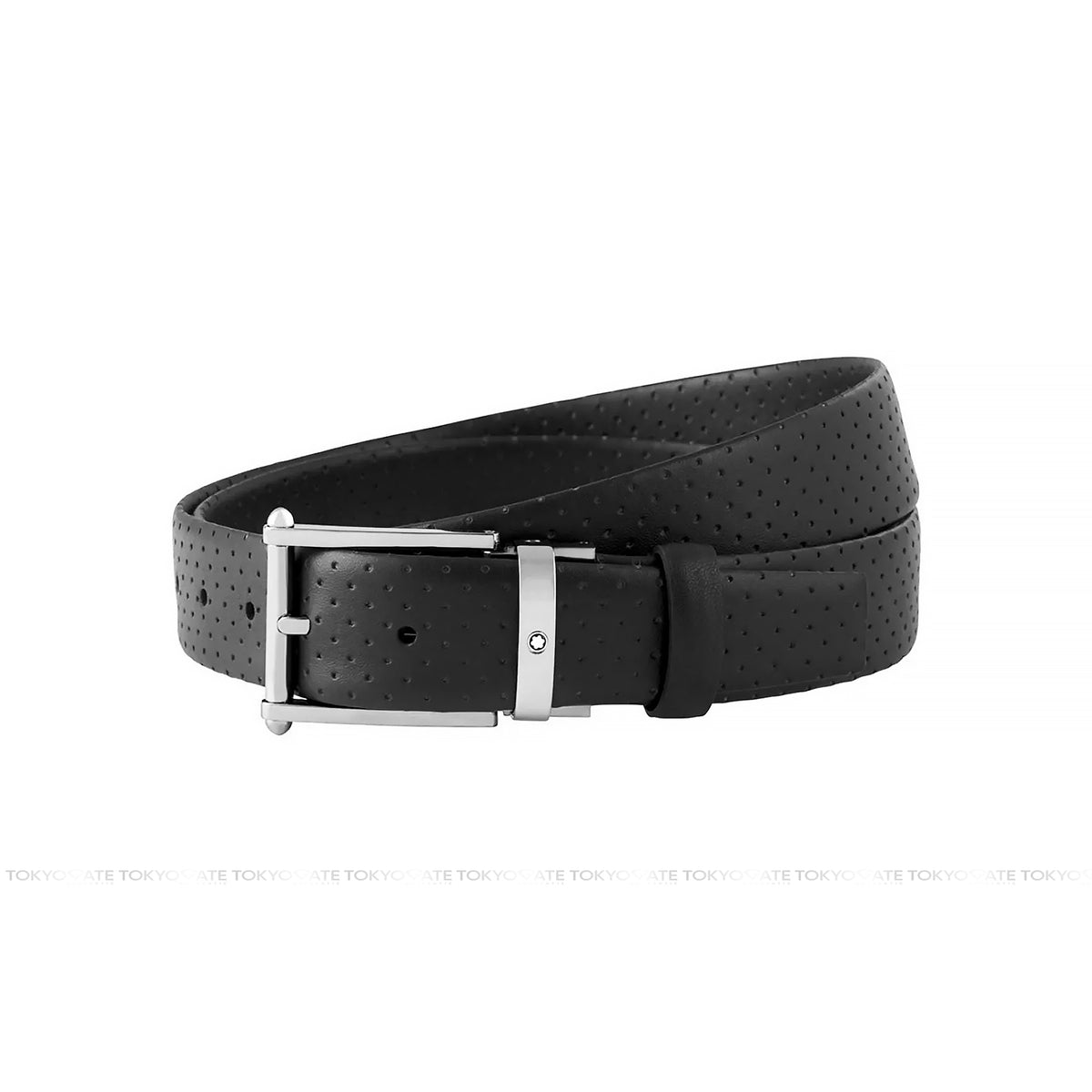 Dây lưng Montblanc MB118769 Contemporary Line Perforated Leather Black