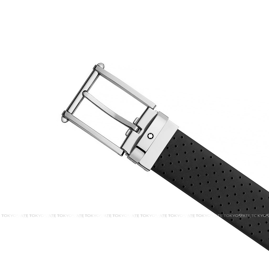 Dây lưng Montblanc MB118769 Contemporary Line Perforated Leather Black