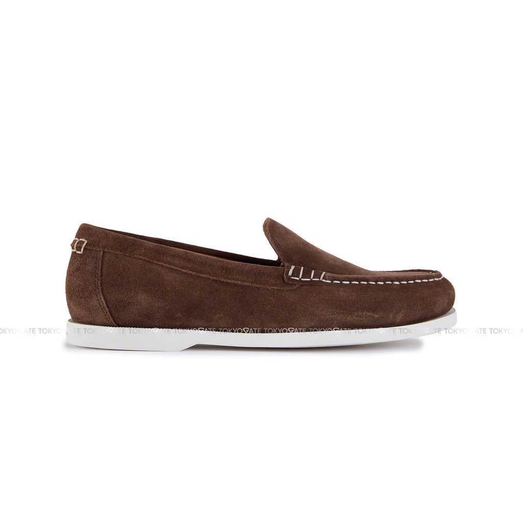 Giày Polo Ralph Lauren 803P09766001 Merton Suede Venetian Loafers Dark Brown Suede