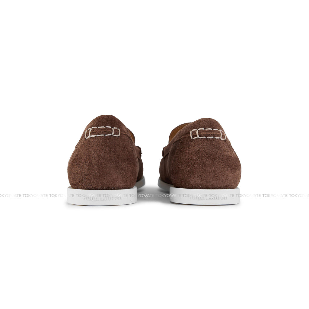 Giày Polo Ralph Lauren 803P09766001 Merton Suede Venetian Loafers Dark Brown Suede