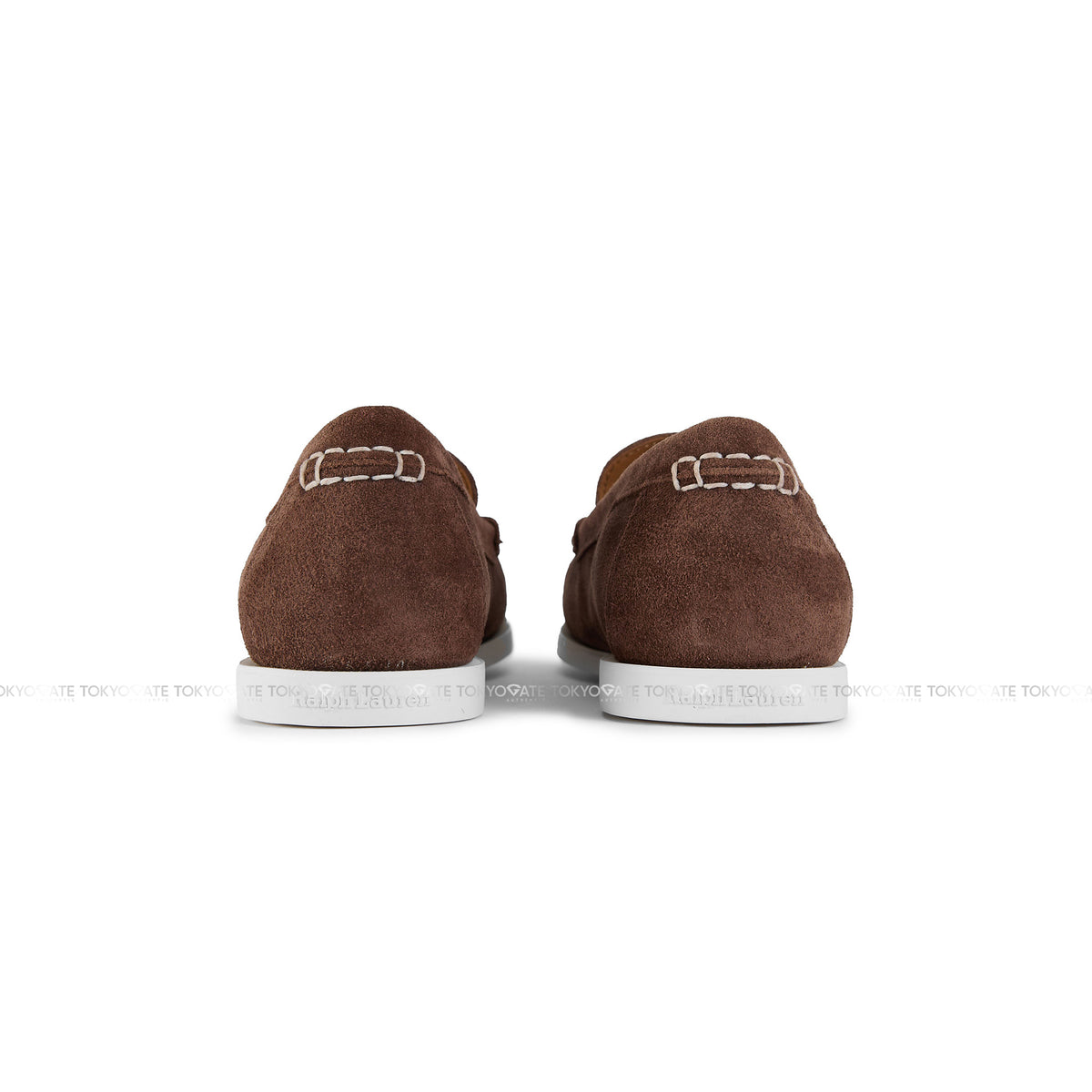 Giày Polo Ralph Lauren 803P09766001 Merton Suede Venetian Loafers Dark Brown Suede