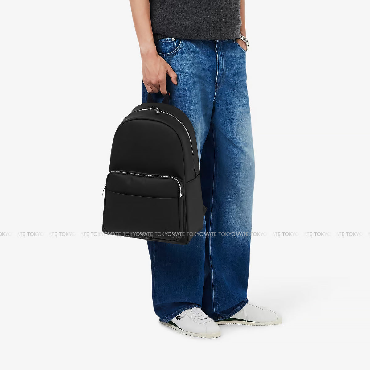 Balo Lacoste NH4430HC 031 Neocroc RFID Protection Recycled Canvas Backpack Black