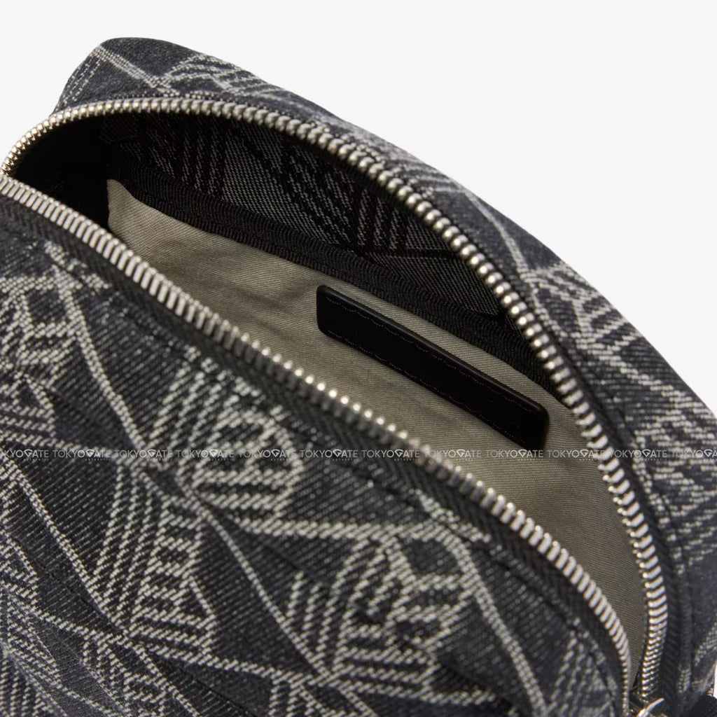 Túi Lacoste NU4869NZ Monogram Jacquard Vertical Satchel Black