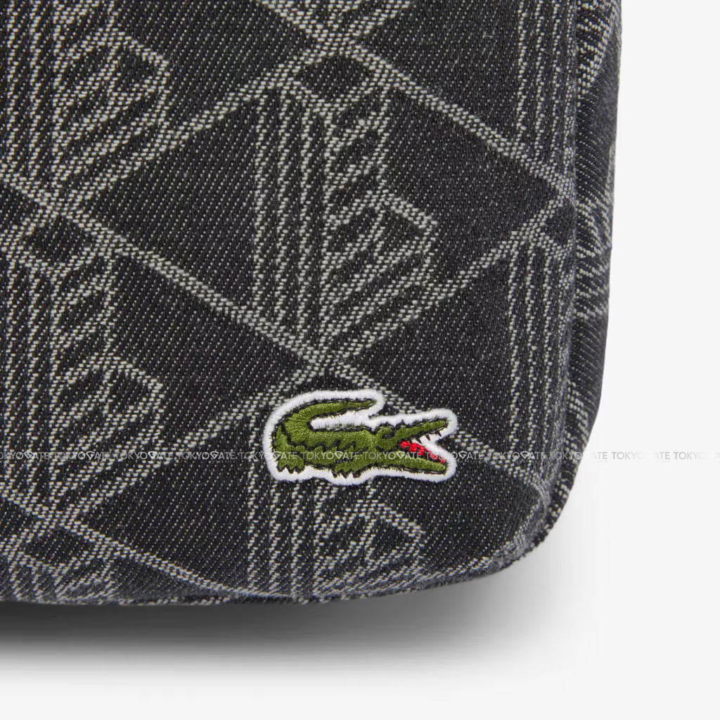 Túi Lacoste NU4869NZ Monogram Jacquard Vertical Satchel Black