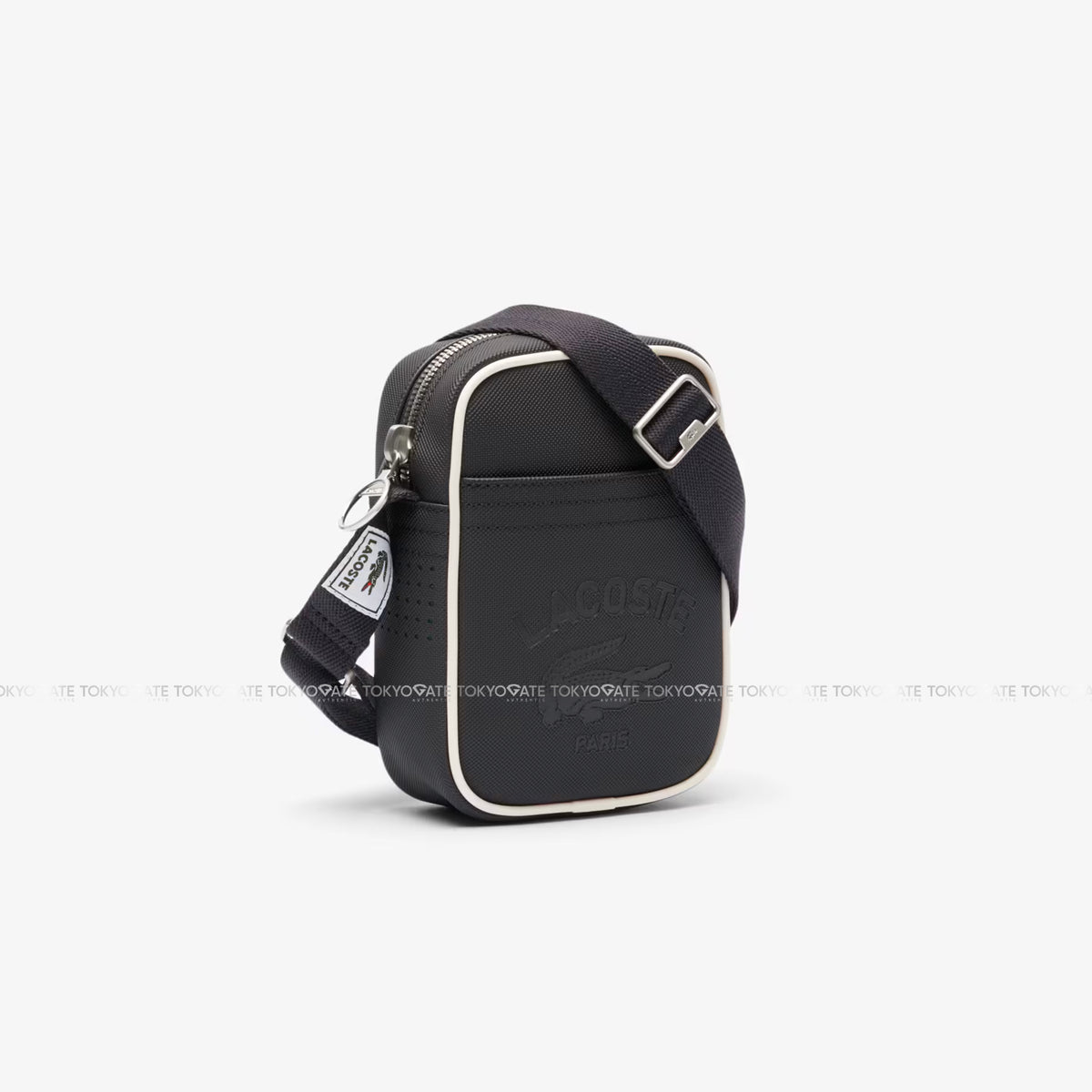 Túi Lacoste NU4964UO K46 Club 1930 Petit Piqué Effect Vertical Satchel Black