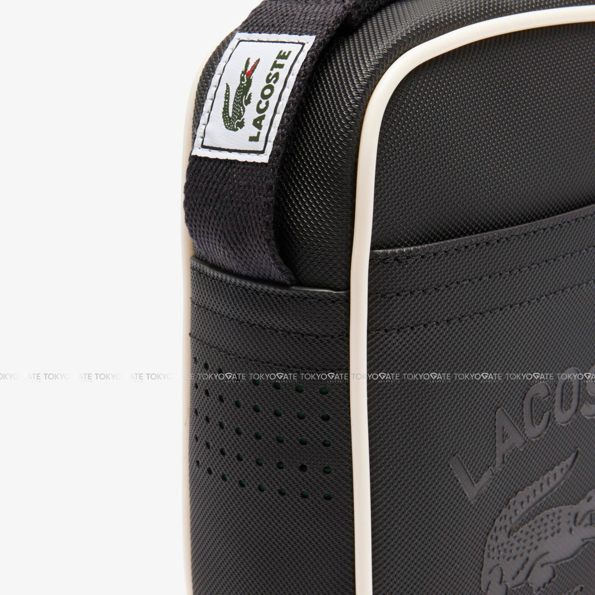 Túi Lacoste NU4964UO K46 Club 1930 Petit Piqué Effect Vertical Satchel Black