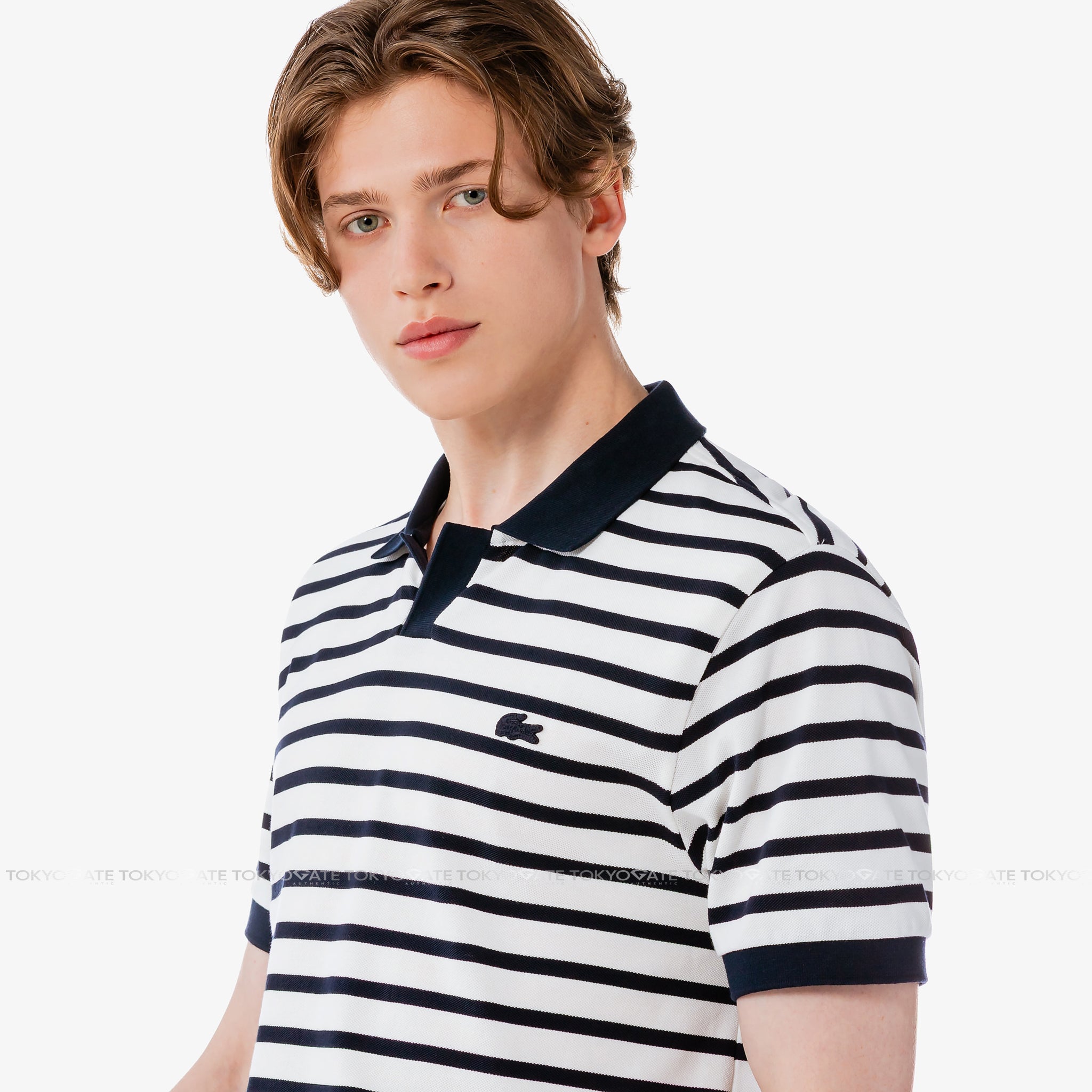 Áo polo Lacoste PH486E 166 Contrast Neck Stripe Regular Fit