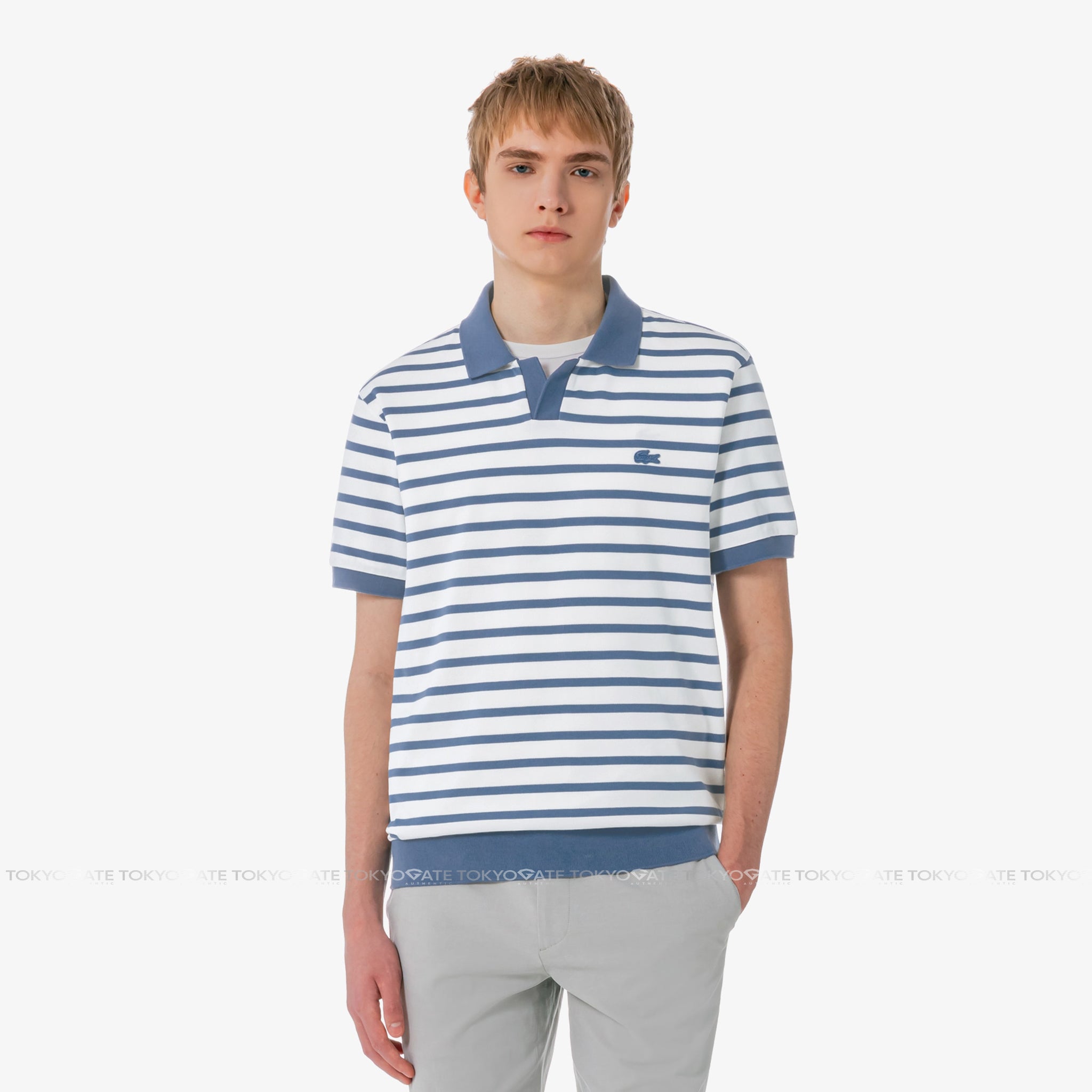 Áo polo Lacoste PH486E 776 Contrast Neck Stripe Regular Fit