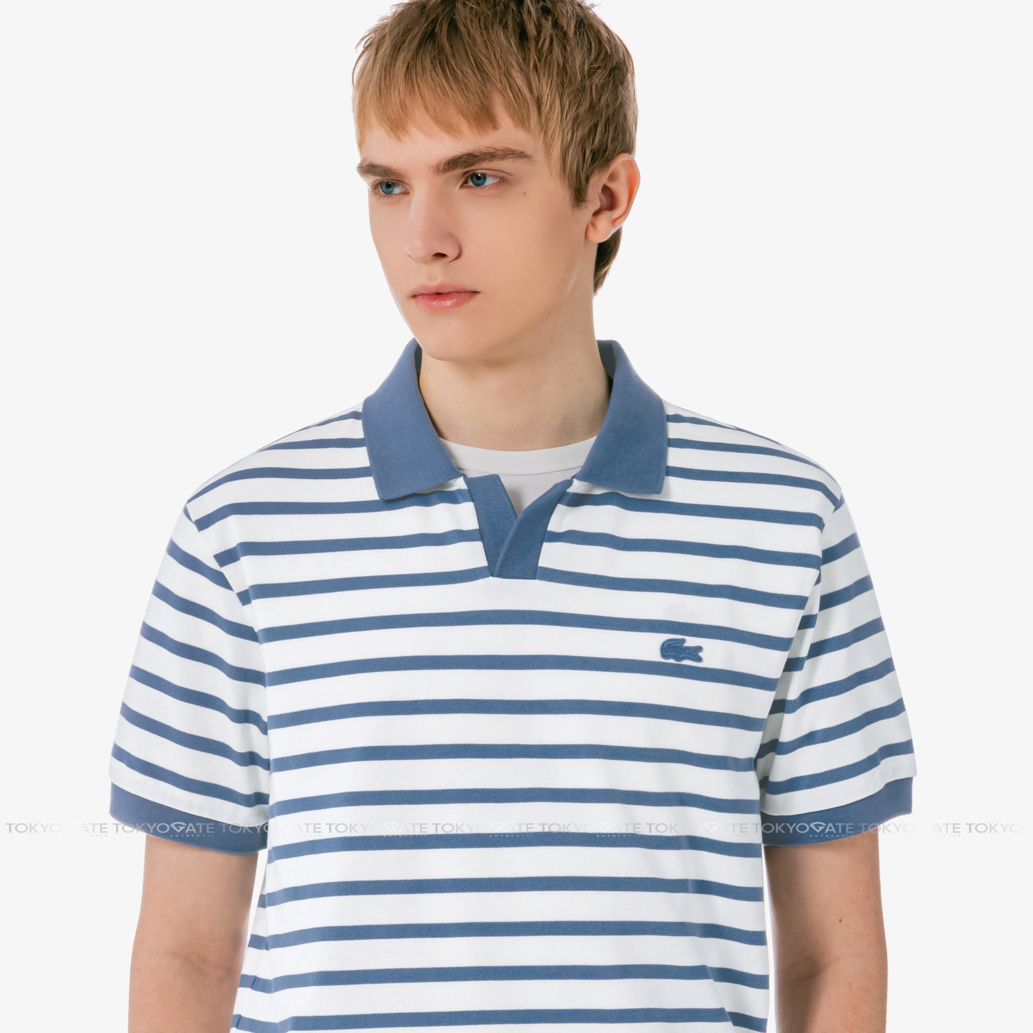 Áo polo Lacoste PH486E 776 Contrast Neck Stripe Regular Fit