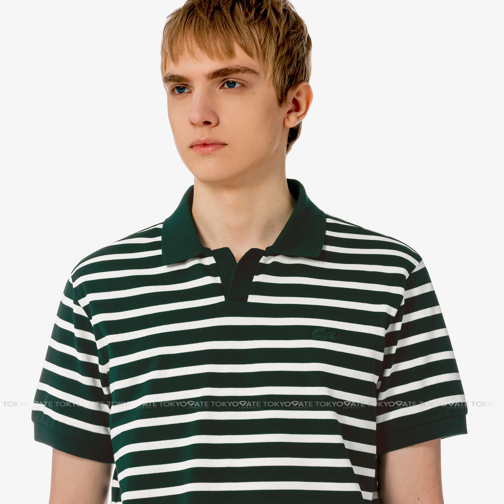 Áo polo Lacoste PH486E AFK Contrast Neck Stripe Regular Fit
