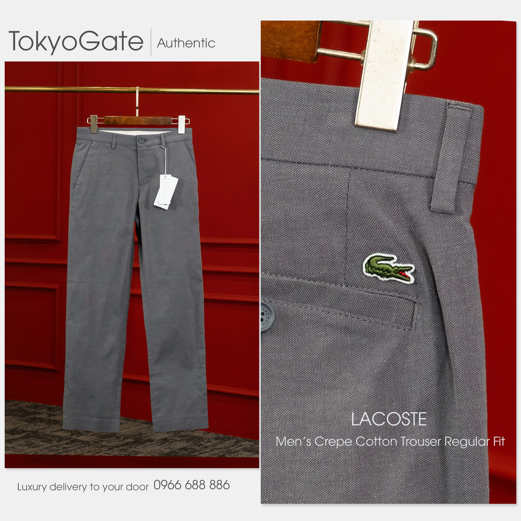 Quần âu Lacoste HH354E S5T Crepe Cotton Trousers Regular Fit