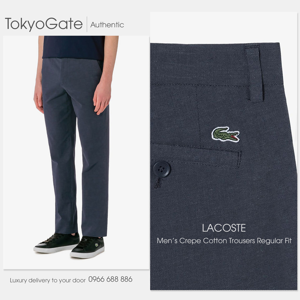 Quần âu Lacoste HH354E 166 Crepe Cotton Trousers Regular Fit