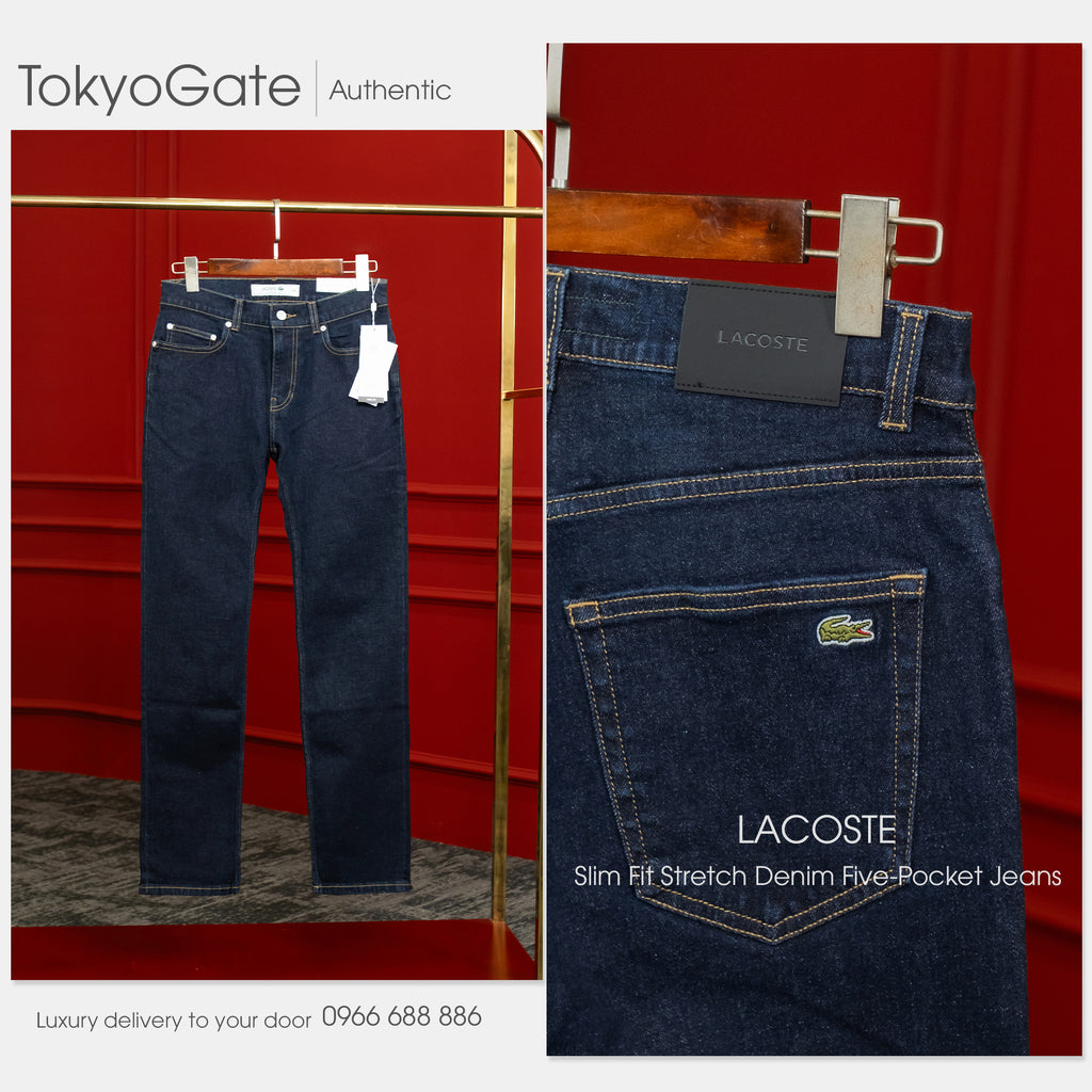 Quần jeans Lacoste HH8949 ML4 5-Pocket Slim Fit Indigo Jeans
