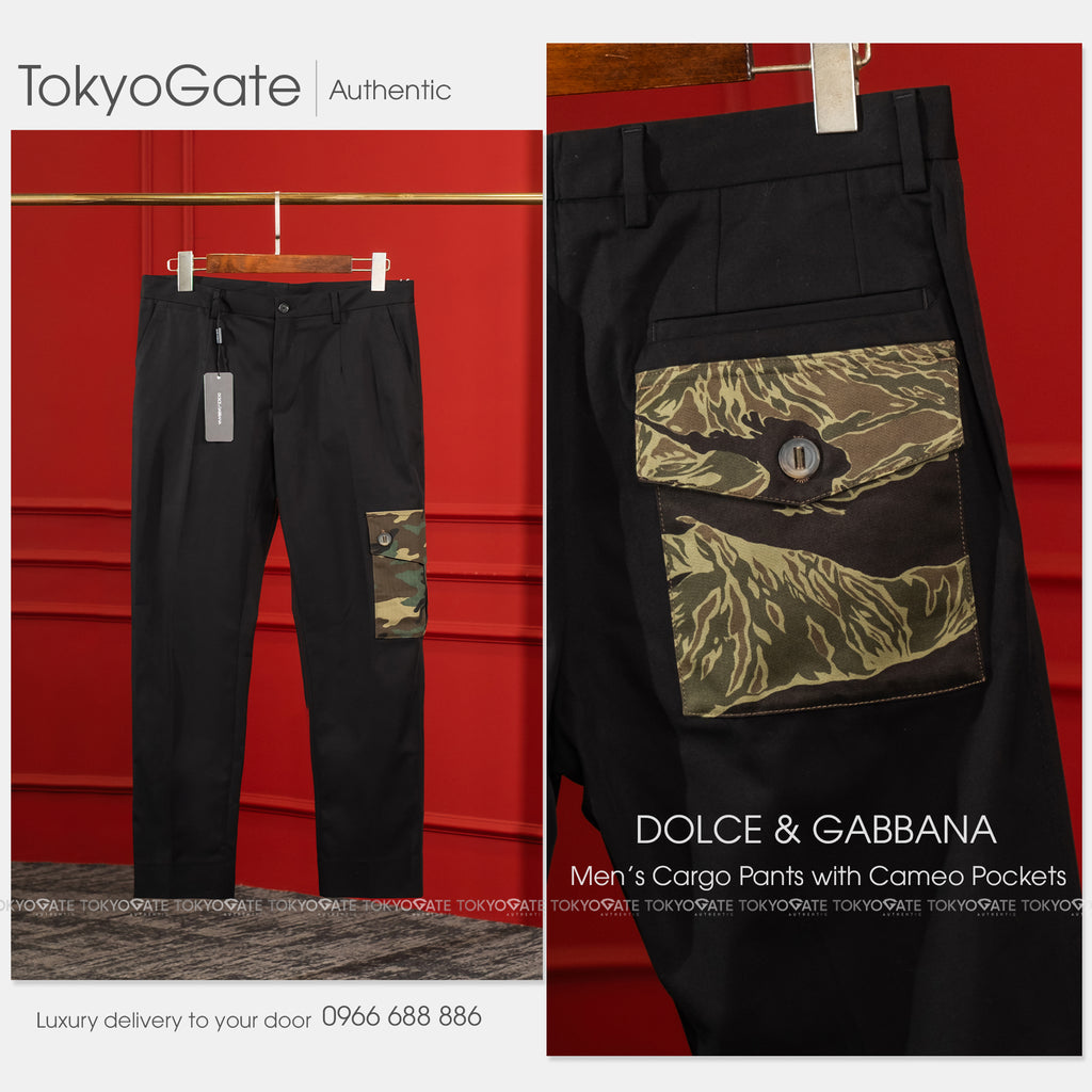 Quần khaki D&G GVACET GEZH6 S9000 Cargo Pants Black Slim fit