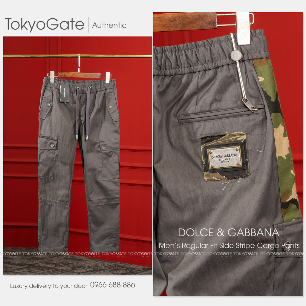 Quần khaki D&G GW72ET FUM20 N0036 Cargo Pants Very Dark Gun Grey Regular Fit