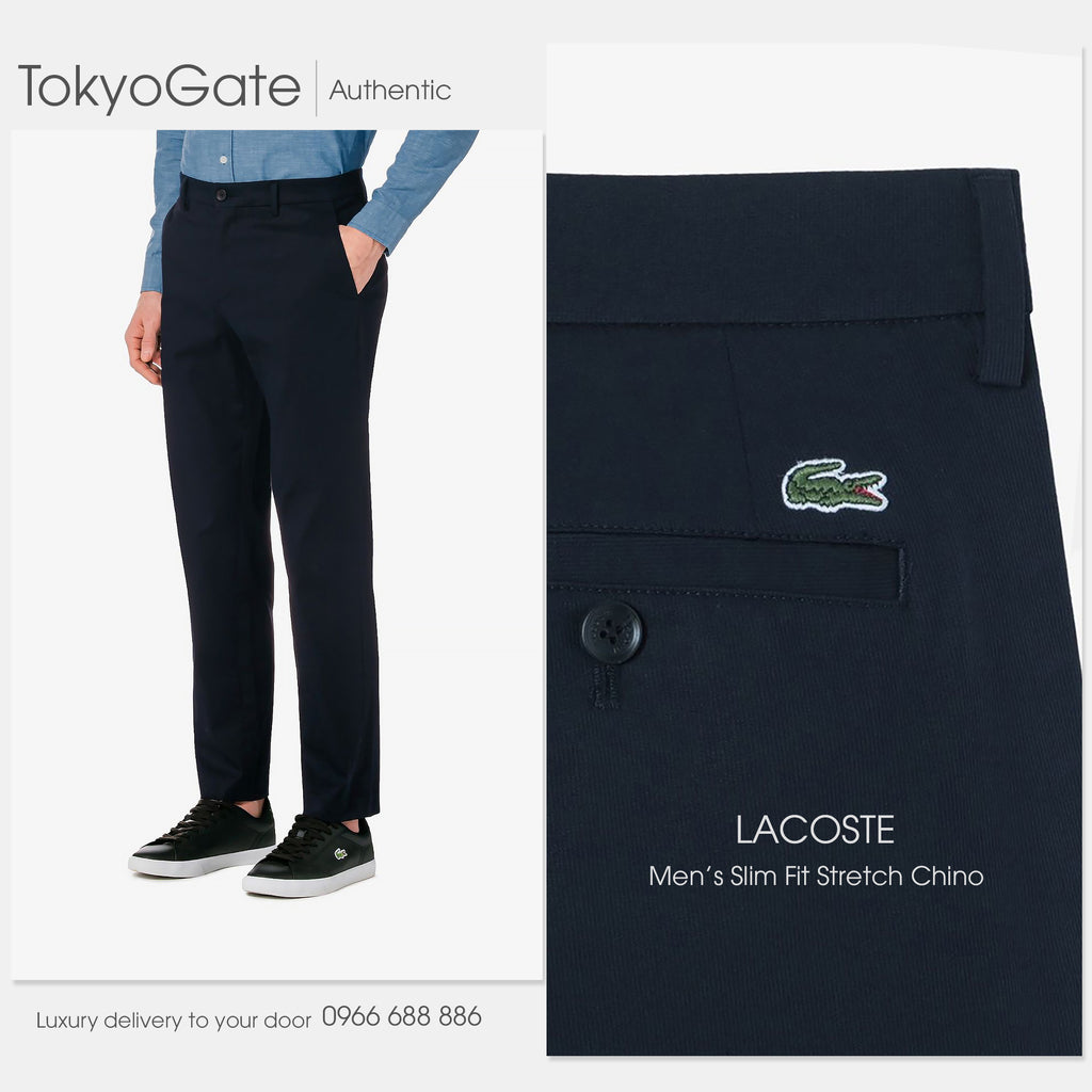 Quần khaki Lacoste HH631E 166 Stretch Chino Trousers Regular Fit