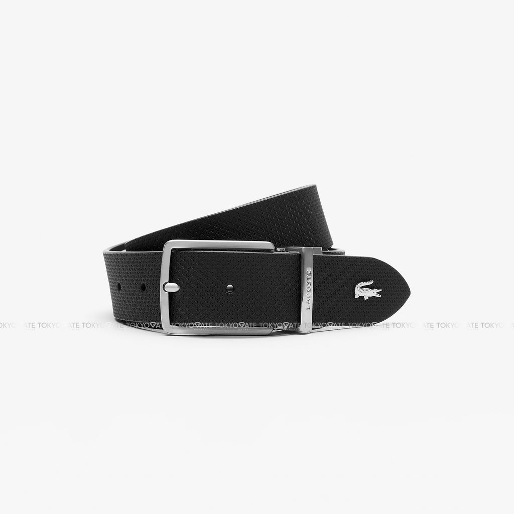 Dây lưng Lacoste RC4085 000 Chantaco Reversible Leather Belt Black