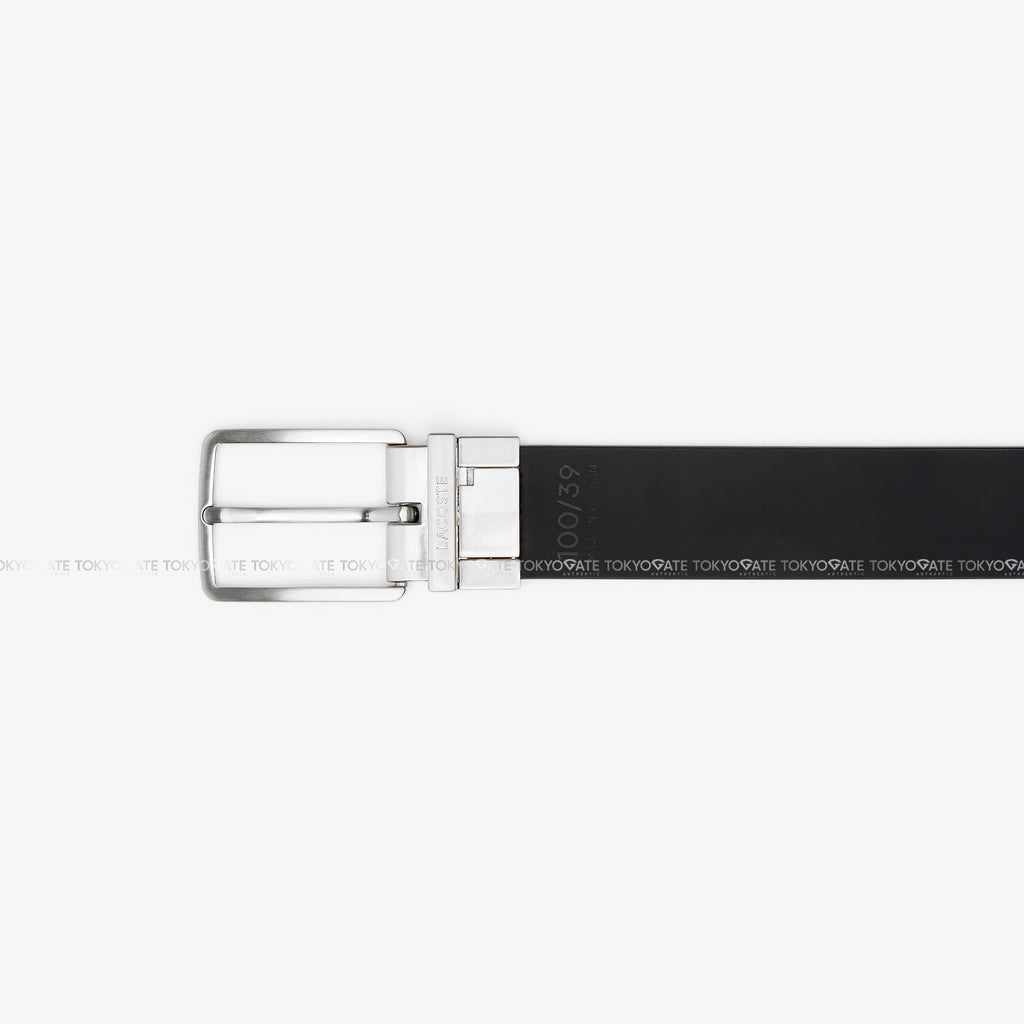 Dây lưng Lacoste RC4085 000 Chantaco Reversible Leather Belt Black