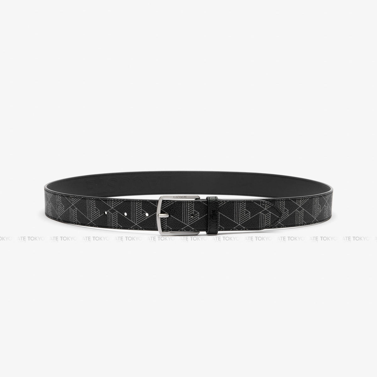 Dây lưng Lacoste RC4098 H45 Monogram Canvas Belt Black