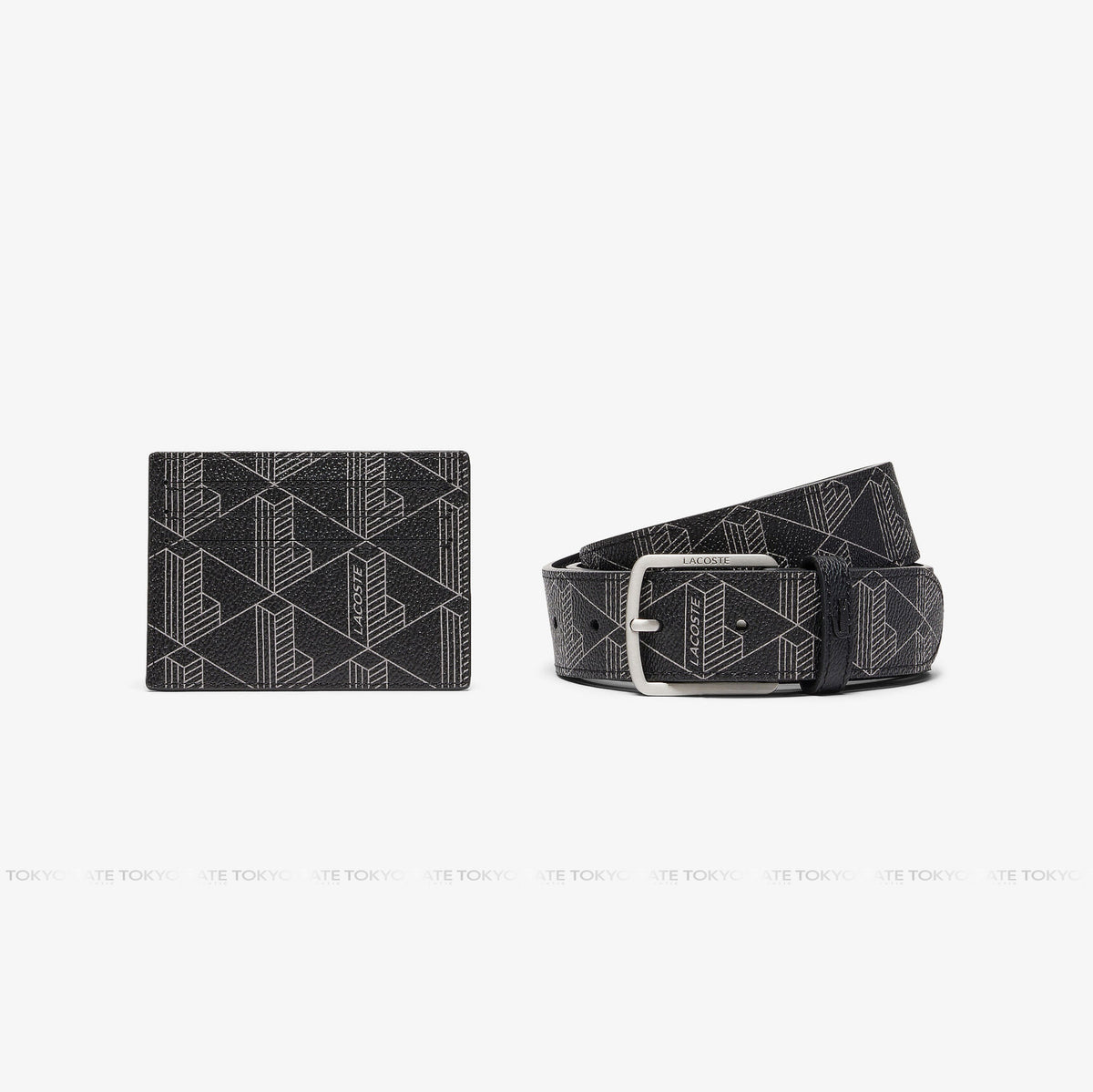Set Lacoste dây lưng và ví đựng thẻ RC4106 The Blend Monogram Black