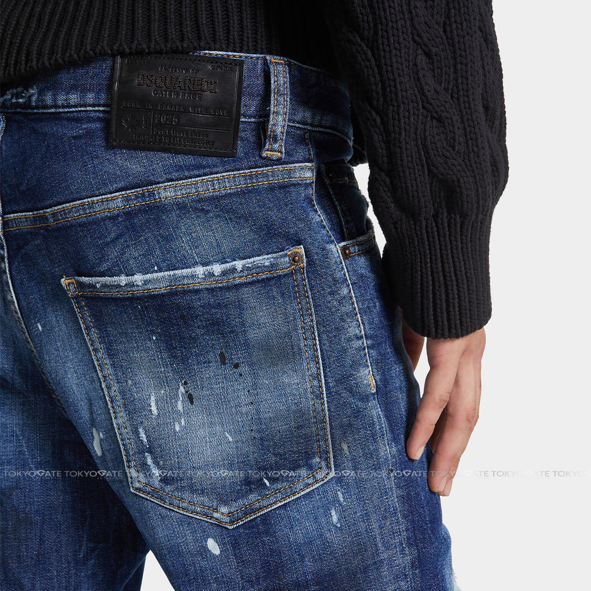 Quần jeans Dsquared2 S74LB1635 S30872 470 Distressed Denim Blue Cool Guy