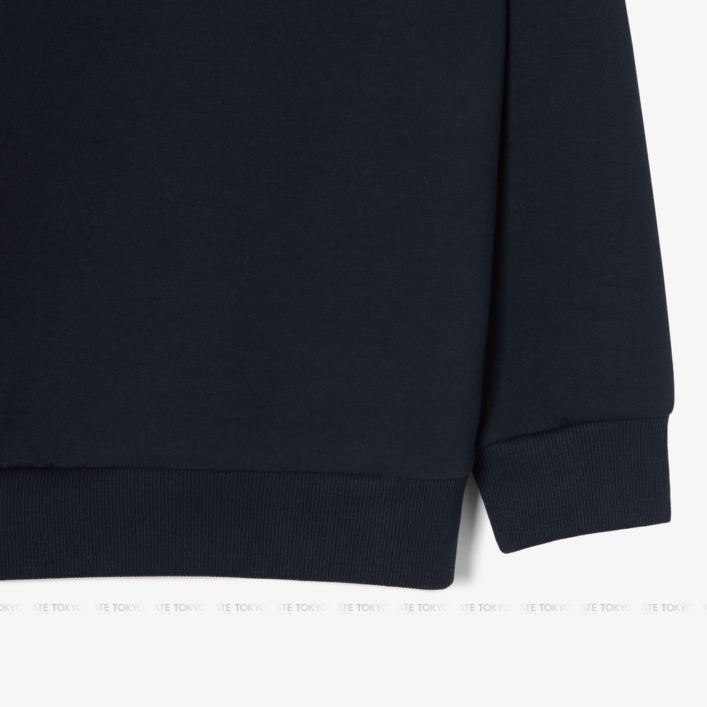 Áo nỉ polo Lacoste SH423E 56G 166 Double-Face Snap Collar Dark Navy Regular Fit