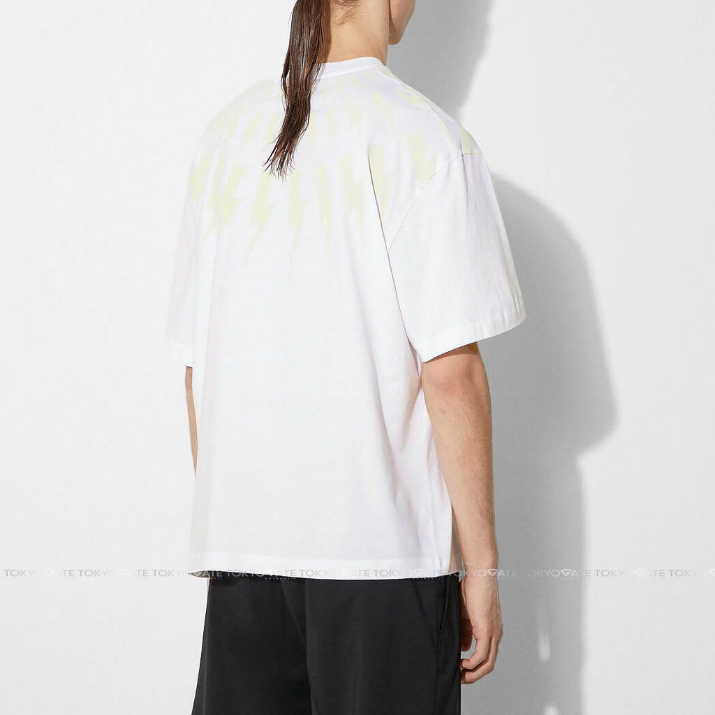 Áo phông Neil Barrett Fair-Isle Thunderbolt T-Shirt White/Chalk Relaxed Fit
