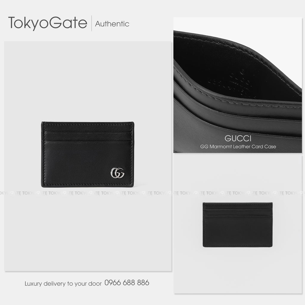 Ví đựng card Gucci 835049 AAE07 1000 GG Marmont Card Case Black