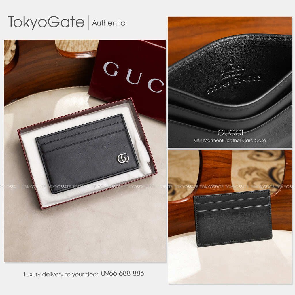 Ví đựng card Gucci 835049 AAE07 1000 GG Marmont Card Case Black