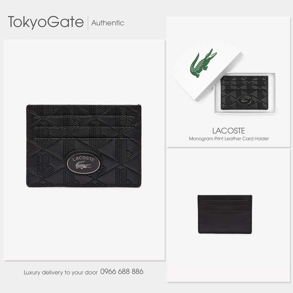 Ví đựng card Lacoste NH4397MR 000 Monogram Leather