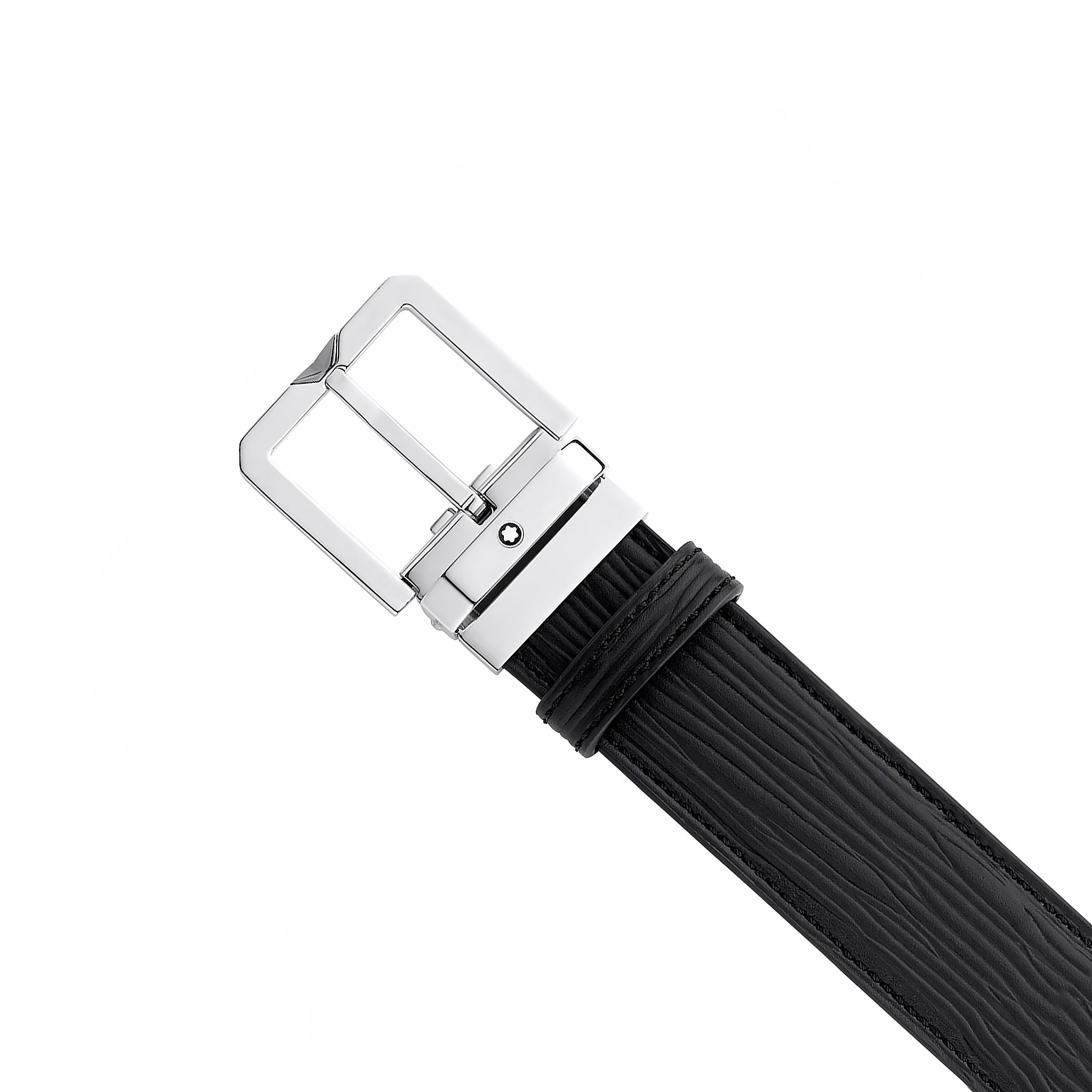Dây lưng Montblanc MB131171 Black Grey Leather Belt