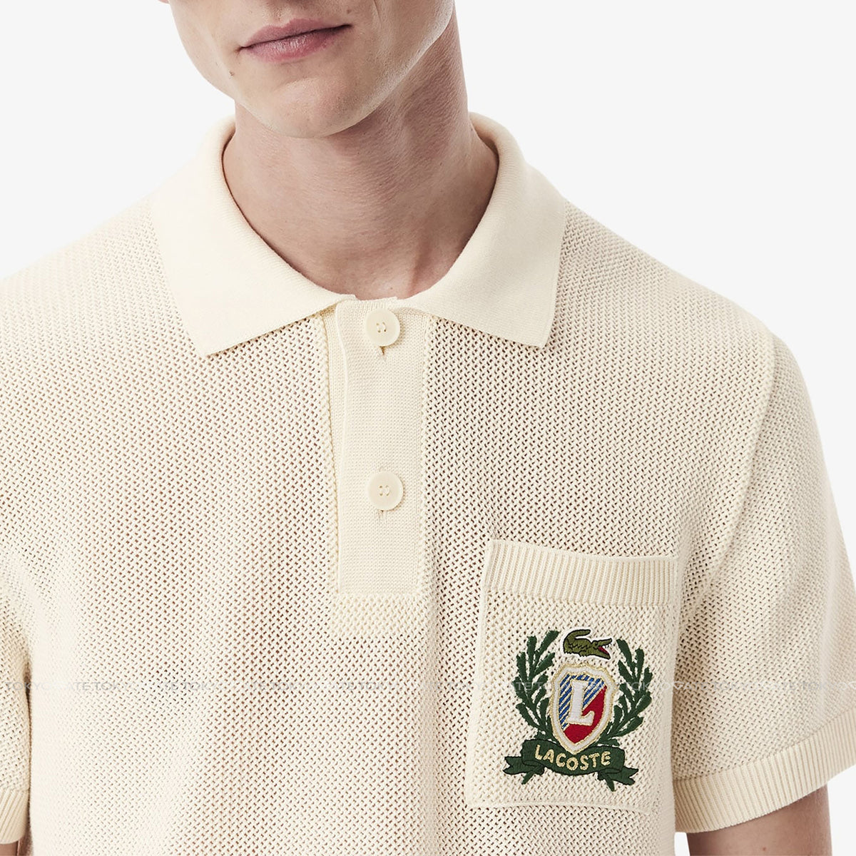 Áo len Lacoste AH0730 XFJ Made In France Polo Collar Sweater Kem Classic Fit