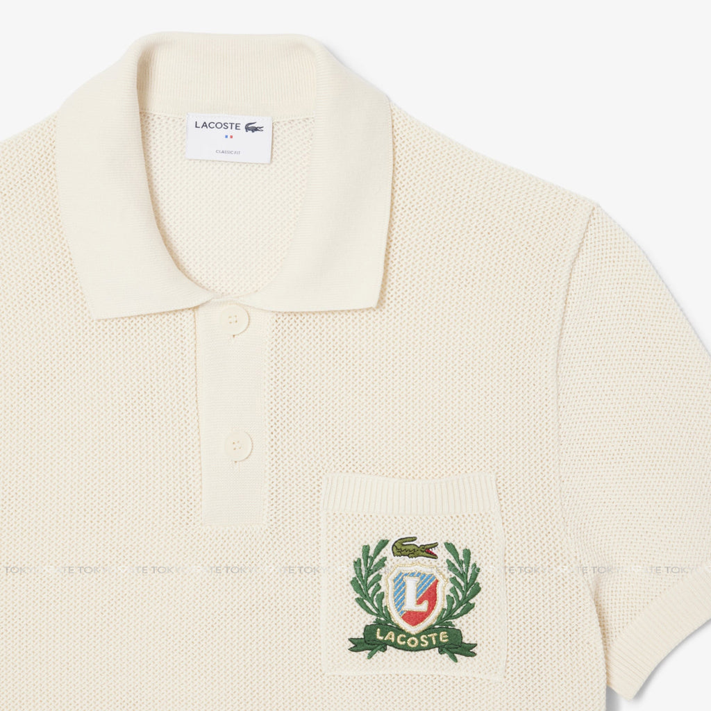 Áo len Lacoste AH0730 XFJ Made In France Polo Collar Sweater Kem Classic Fit