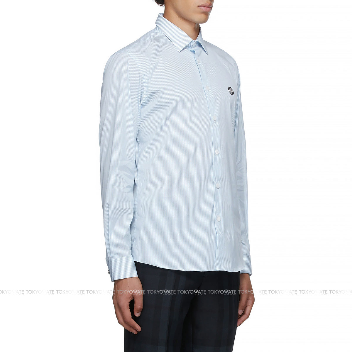 Áo sơ mi Burberry 8042773 Sandham Pale Blue Slim Fit