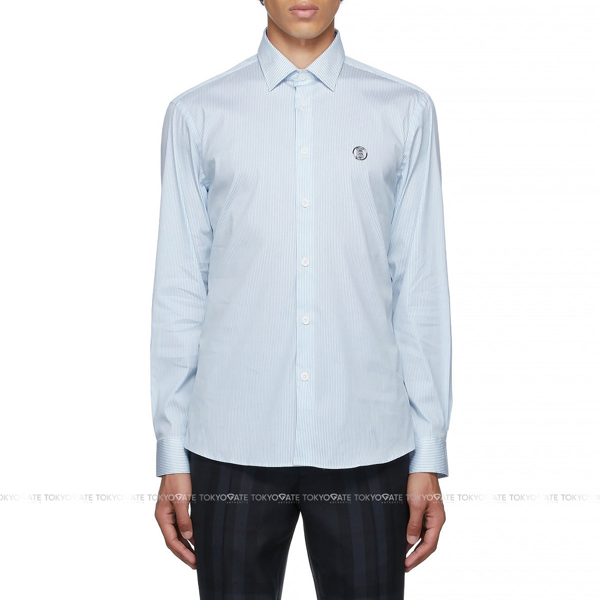 Áo sơ mi Burberry 8042773 Sandham Pale Blue Slim Fit