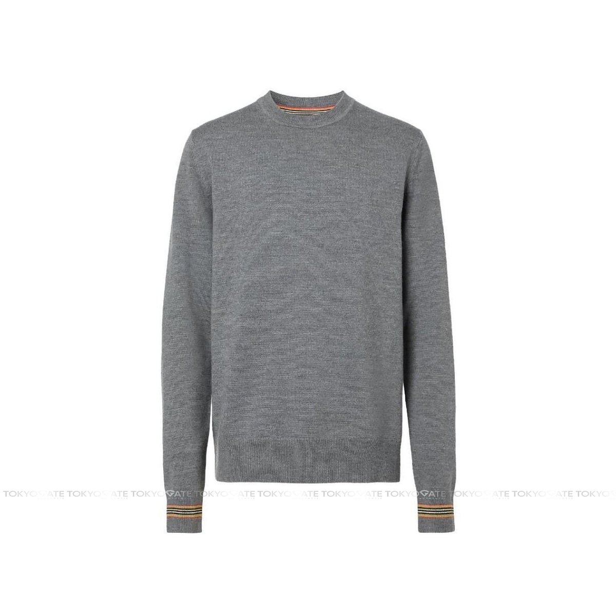 Áo len Burberry 8033203 Paradise Icon Stripe Fine Wool Knit Mid Grey Melange Slim Fit