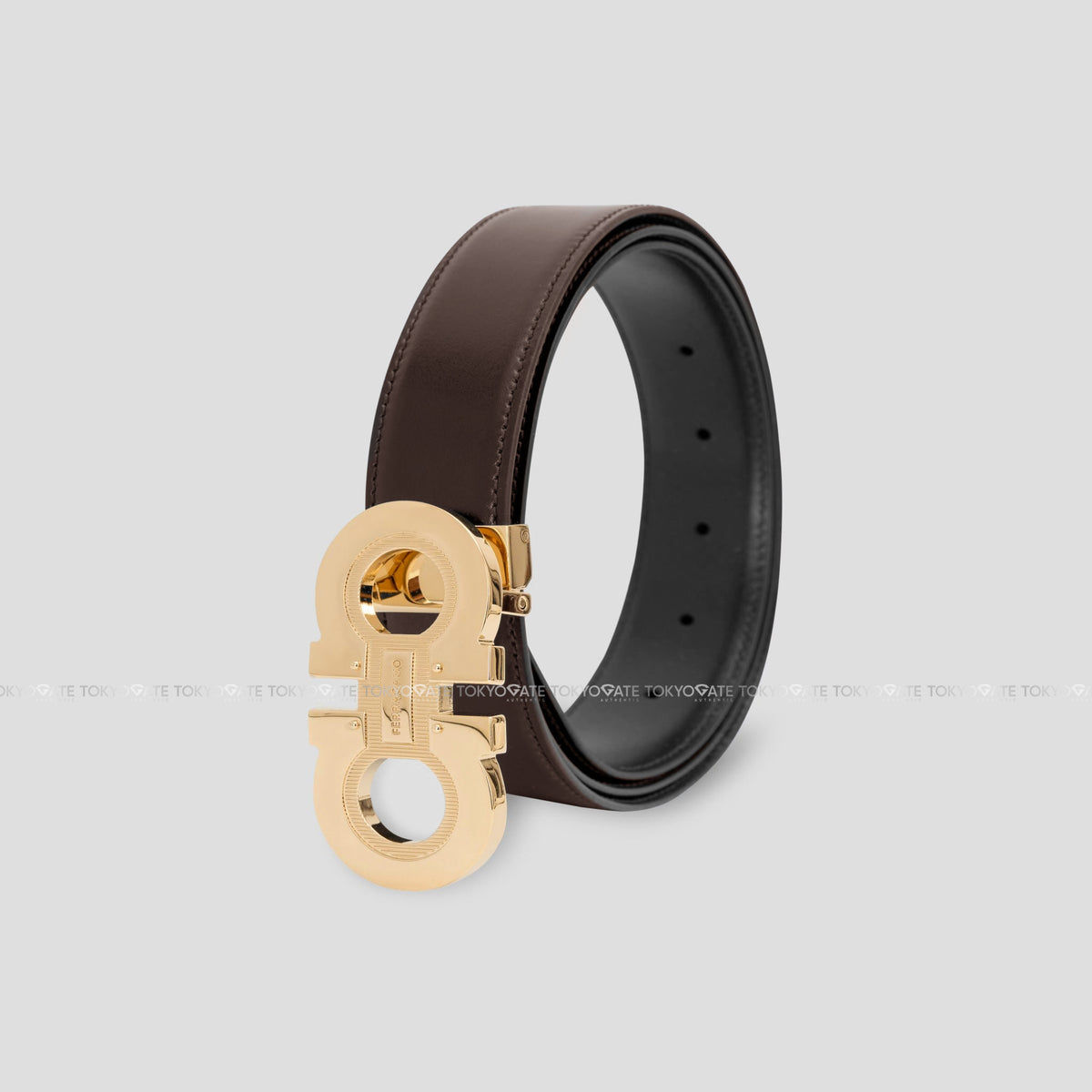 Dây lưng Ferragamo 670128 0772394 Reversible Gancini Belt Nero T.Moro