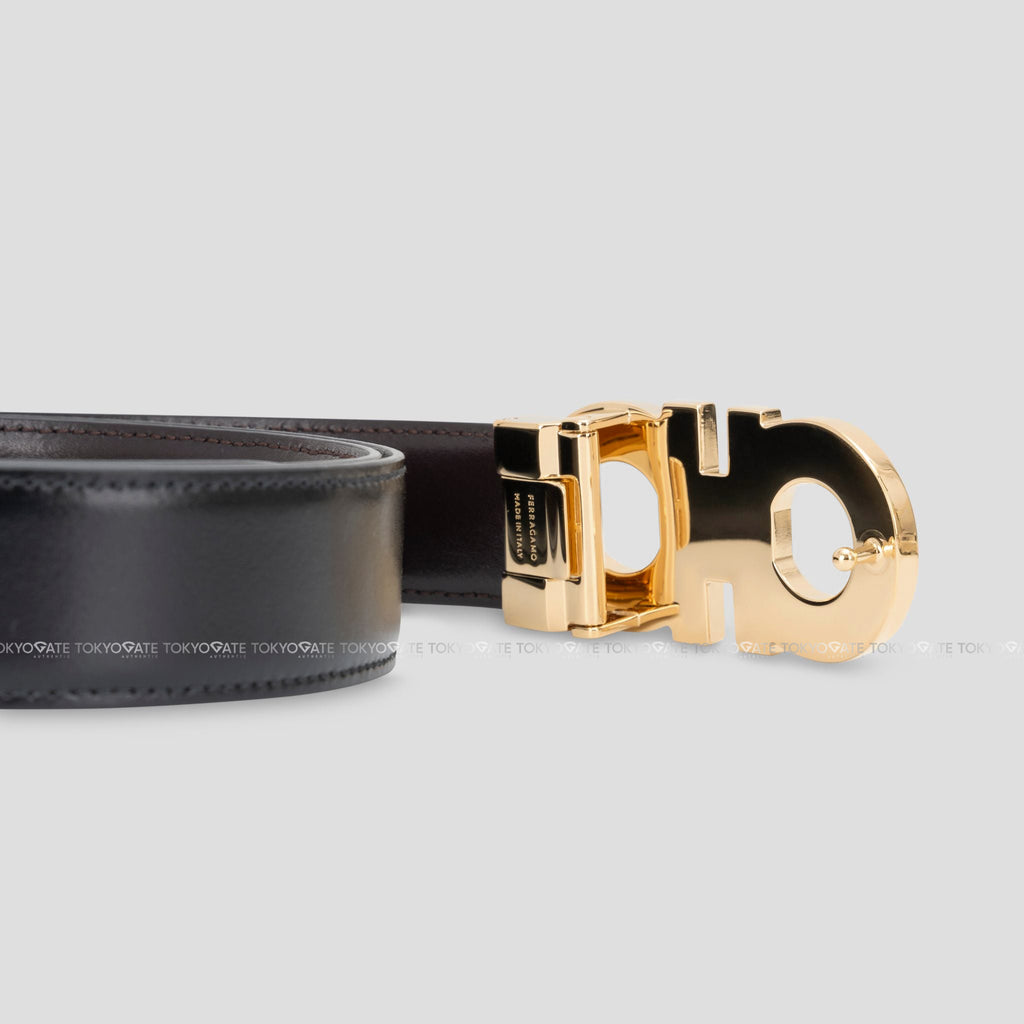 Dây lưng Ferragamo 670128 0772394 Reversible Gancini Belt Nero T.Moro