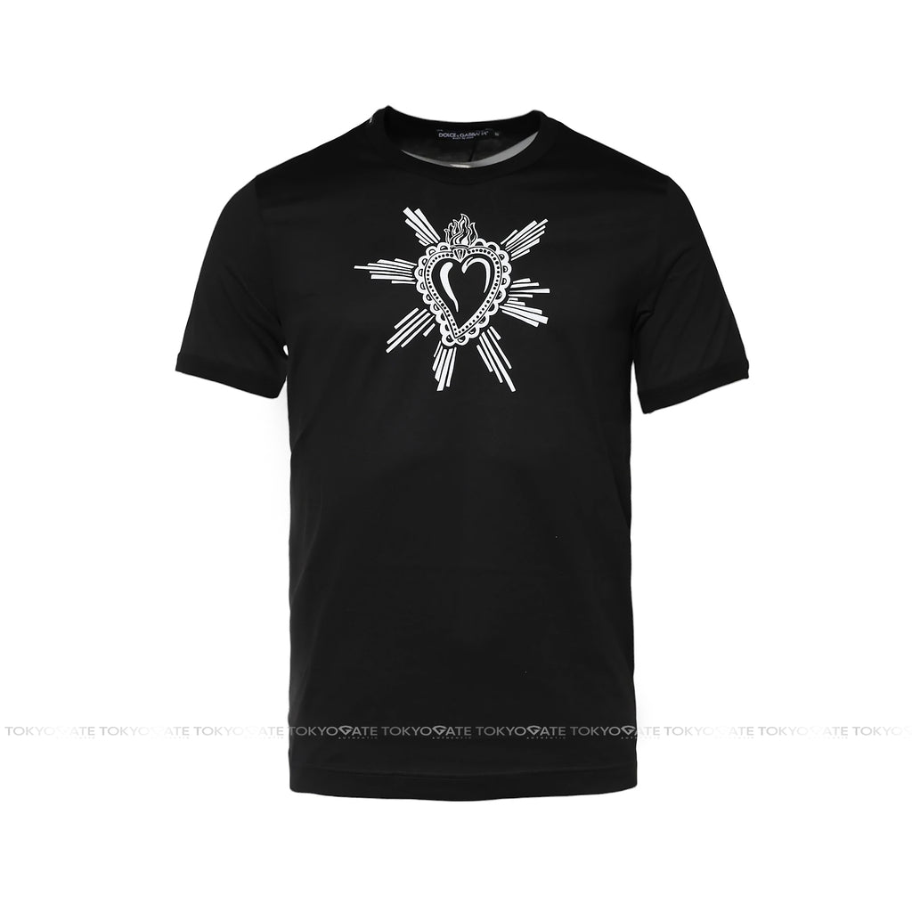 Áo phông D&G G8HI7T G7VHW N0000 Sacred Heart Black Slim Fit