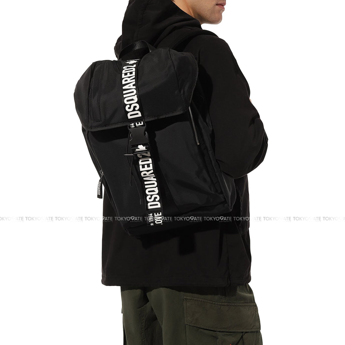 Balo Dsquared2 DFM0104 16806816 2124 Made with Love Backpack Black