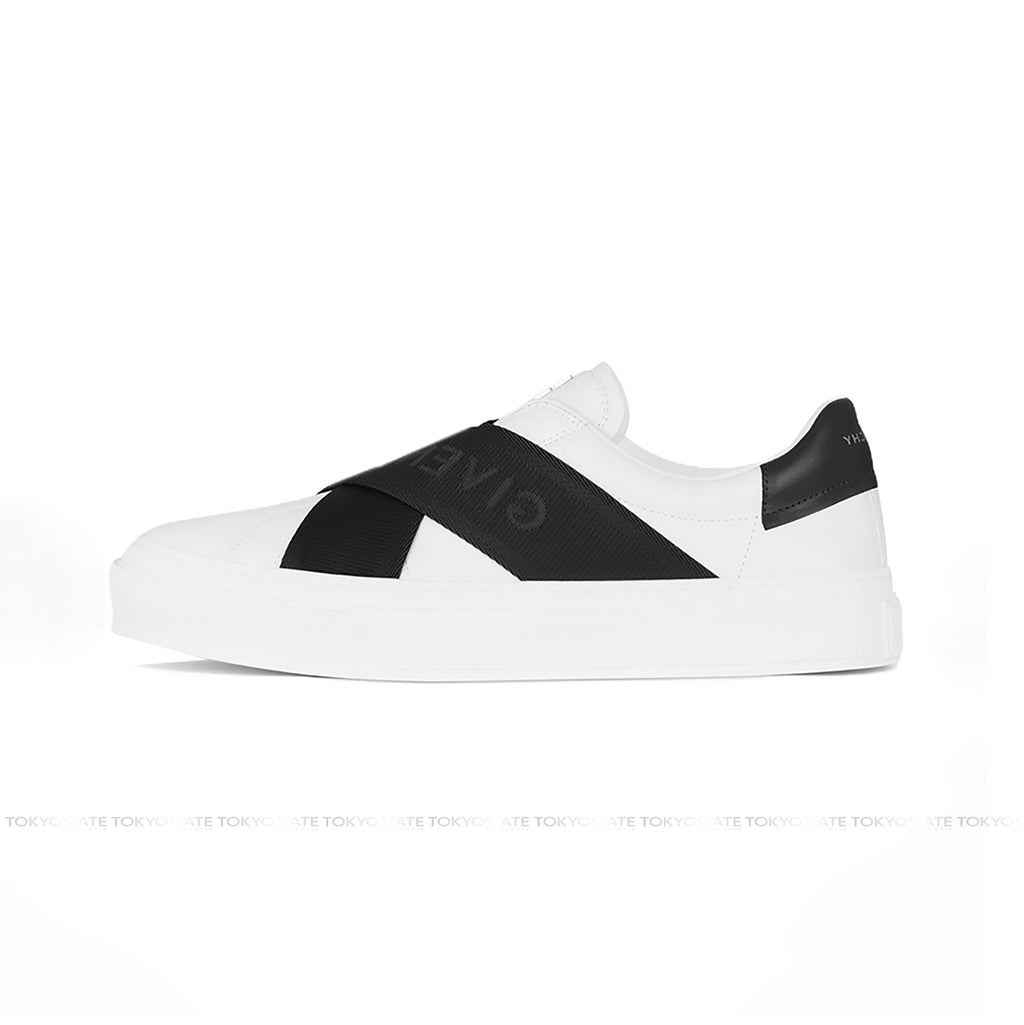 Giày Givenchy BH0096H1HD 116 City Sport Double Webbing Strap White Black