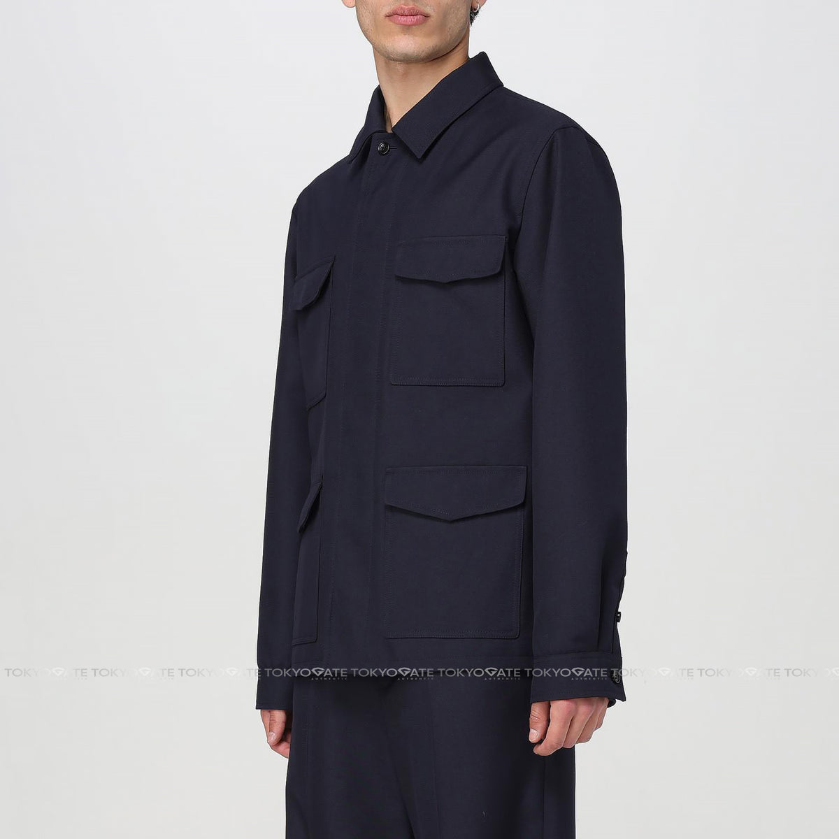 Áo khoác Gucci 762526 ZAP05 4590 Wool Twill Jacket In Navy