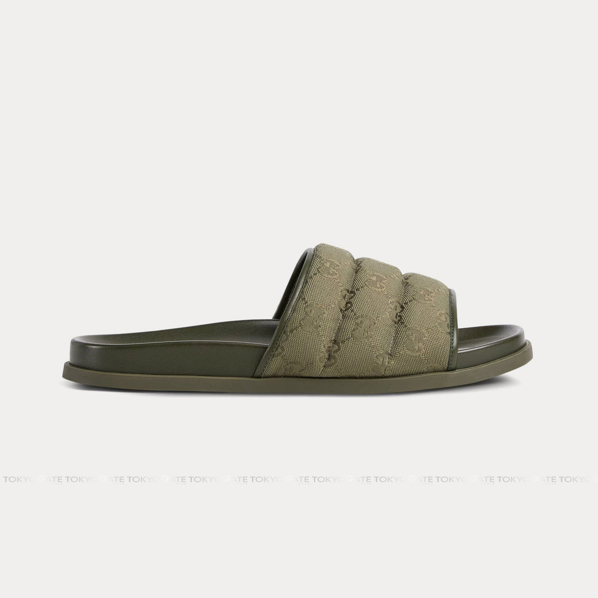 Dép Gucci 838089 Padded GG Canvas Green